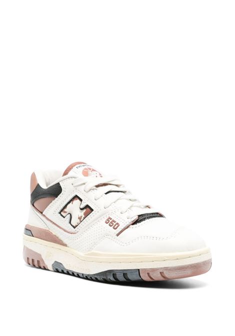 Sneakers basse 550 in bianco e marrone - unisex NEW BALANCE | BB550VGCWHTBRWN